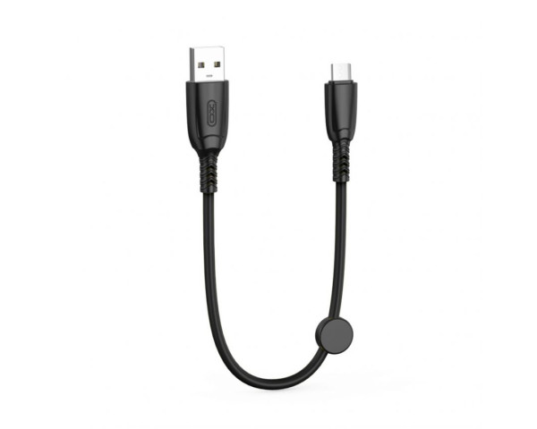 Кабель USB XO NB247 Micro Quick Charge 6A 0.25м black