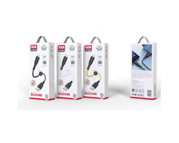 Кабель USB XO NB247 Micro Quick Charge 6A 0.25м black