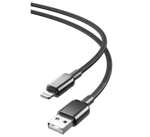 Кабель USB XO NB249 Lightning Quick Charge 5A black