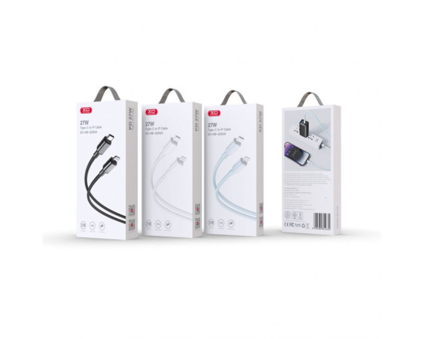 Кабель USB XO NB-Q250A Type-C to Lightning PD 27W black