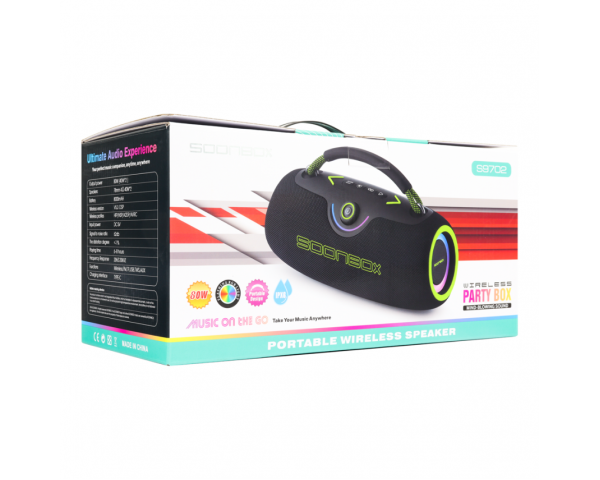Портативна колонка Soonbox S9702 80W (2*40W) black orange