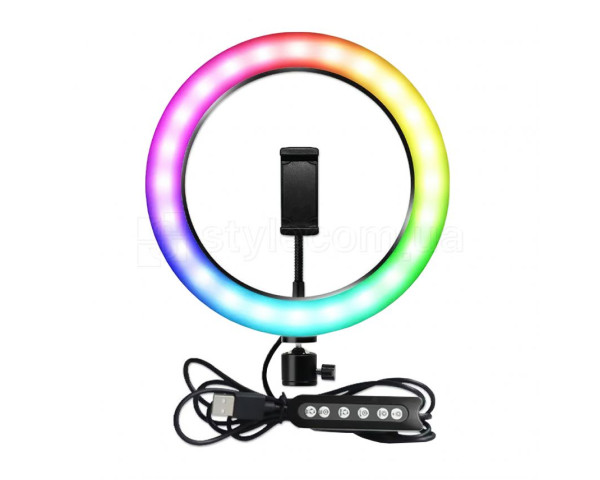 Кільцева лампа RGB MJ26 (26см) + стійка на підлогу 70см (2,1м)