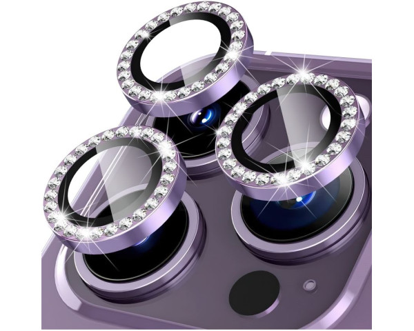 Захисне скло на камеру DIAMOND для Apple iPhone 13, 13 mini purple
