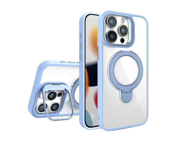 Чохол з функцією MagSafe для Apple iPhone 14, 16e з двома підставками та захистом для камер sky blue (5)