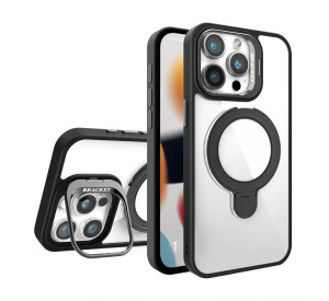 Чохол з функцією MagSafe для Apple iPhone 15 з двома підставками та захистом для камер black (4)