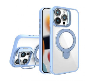 Чохол з функцією MagSafe для Apple iPhone 15 з двома підставками та захистом для камер sky blue (5)