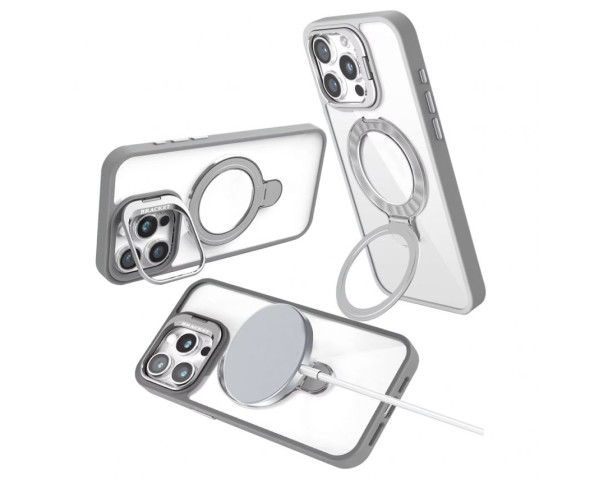 Чохол з функцією MagSafe для Apple iPhone 15 Pro з двома підставками та захистом для камер sky blue (5)
