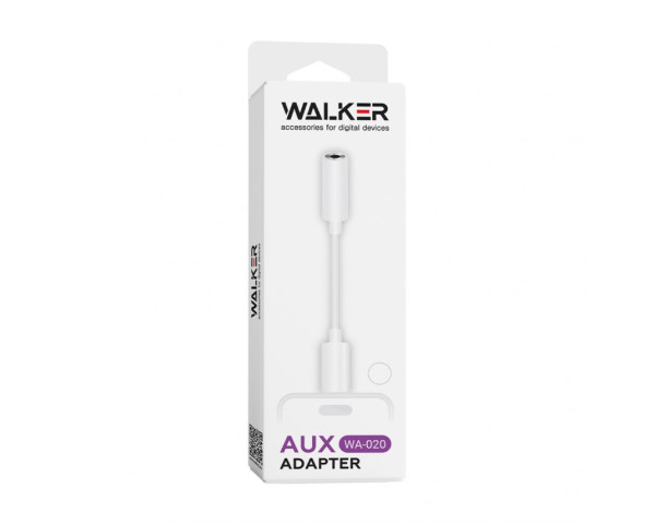 Аудіо-перехідник WALKER WA-020 Type-C to AUX 3.5мм white
