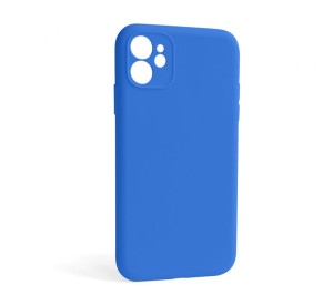 Чехол Full Silicone Case для Apple iPhone 12 royal blue (03) закрытая камера (без логотипа)