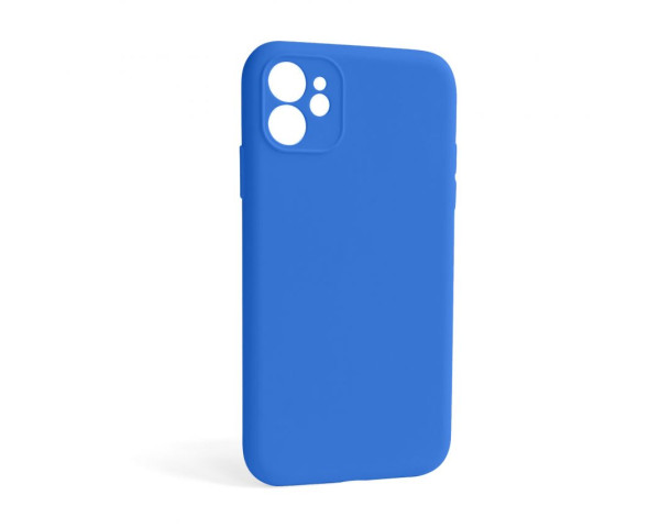 Чехол Full Silicone Case для Apple iPhone 12 royal blue (03) закрытая камера (без логотипа)