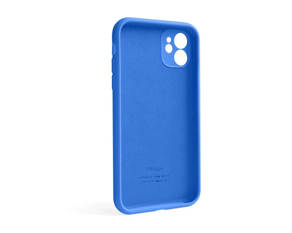 Чехол Full Silicone Case для Apple iPhone 12 royal blue (03) закрытая камера (без логотипа)