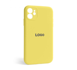 Чехол Full Silicone Case для Apple iPhone 12 yellow (04) закрытая камера