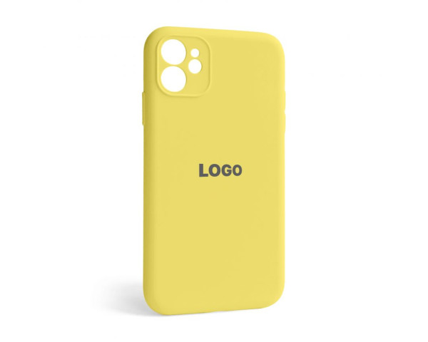 Чехол Full Silicone Case для Apple iPhone 12 yellow (04) закрытая камера