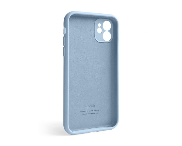 Чохол Full Silicone Case для Apple iPhone 12 light blue (05) закрита камера