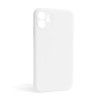 Чехол Full Silicone Case для Apple iPhone 12 white (09) закрытая камера (без логотипа)