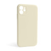 Чохол Full Silicone Case для Apple iPhone 12 antique white (10) закрита камера (без логотипу)