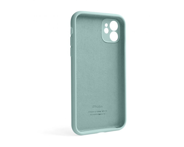 Чехол Full Silicone Case для Apple iPhone 12 turquoise (17) закрытая камера (без логотипа)