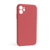 Чохол Full Silicone Case для Apple iPhone 12 camellia (25) закрита камера (без логотипу)