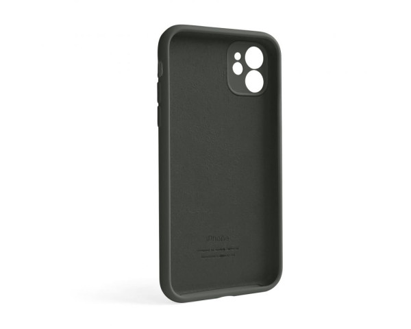 Чохол Full Silicone Case для Apple iPhone 12 dark olive (35) закрита камера (без логотипу)