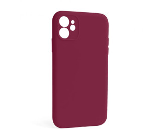 Чехол Full Silicone Case для Apple iPhone 12 rose red (37) закрытая камера (без логотипа)