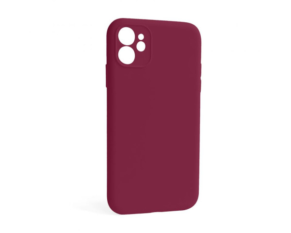 Чехол Full Silicone Case для Apple iPhone 12 rose red (37) закрытая камера (без логотипа)