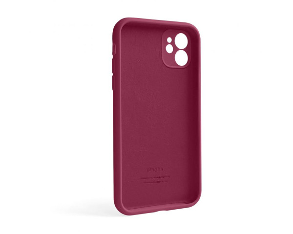Чехол Full Silicone Case для Apple iPhone 12 rose red (37) закрытая камера (без логотипа)