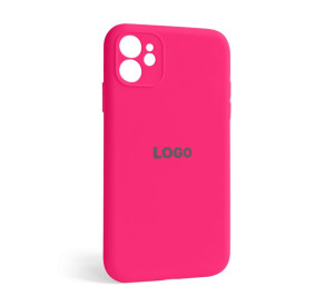 Чехол Full Silicone Case для Apple iPhone 12 shiny pink (38) закрытая камера