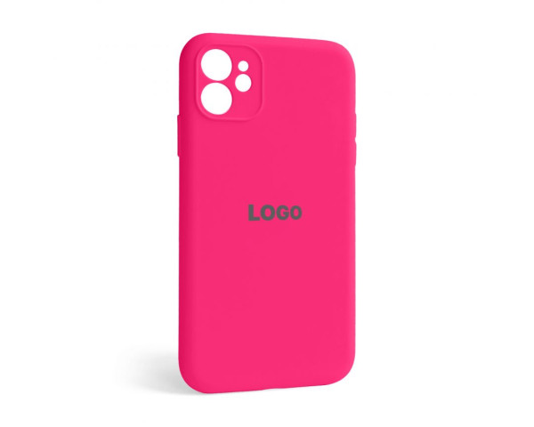 Чехол Full Silicone Case для Apple iPhone 12 shiny pink (38) закрытая камера