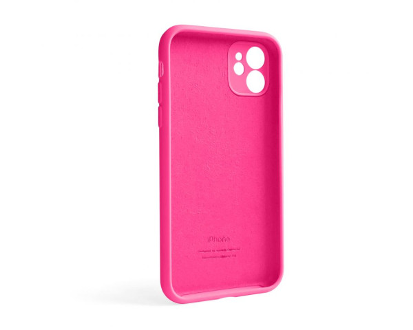 Чехол Full Silicone Case для Apple iPhone 12 shiny pink (38) закрытая камера (без логотипа)