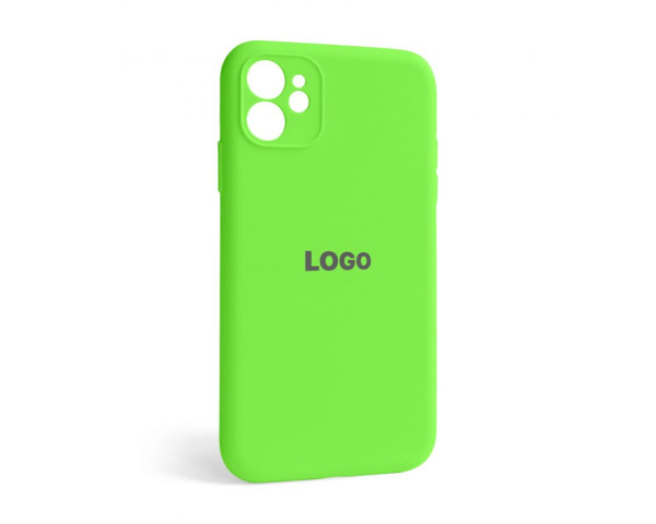 Чехол Full Silicone Case для Apple iPhone 12 shiny green (40) закрытая камера