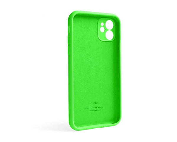 Чехол Full Silicone Case для Apple iPhone 12 shiny green (40) закрытая камера (без логотипа)