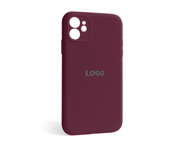 Чохол Full Silicone Case для Apple iPhone 12 maroon (42) закрита камера