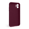 Чохол Full Silicone Case для Apple iPhone 12 maroon (42) закрита камера