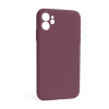 Чехол Full Silicone Case для Apple iPhone 12 maroon (42) закрытая камера (без логотипа)