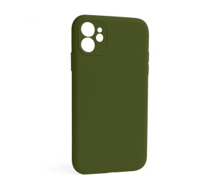 Чохол Full Silicone Case для Apple iPhone 12 army green (45) закрита камера (без логотипу)