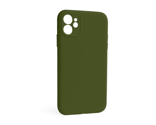 Чохол Full Silicone Case для Apple iPhone 12 army green (45) закрита камера (без логотипу)