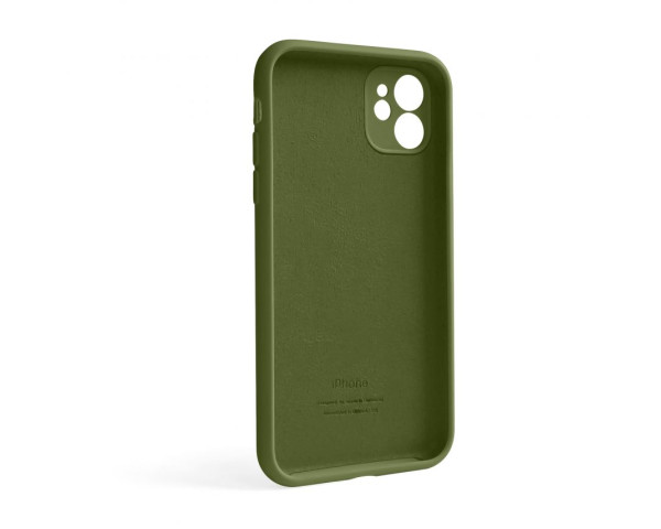 Чохол Full Silicone Case для Apple iPhone 12 army green (45) закрита камера (без логотипу)