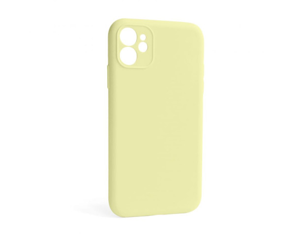 Чохол Full Silicone Case для Apple iPhone 12 mellow yellow (51) закрита камера (без логотипу)