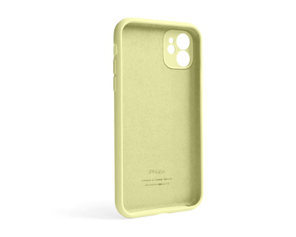 Чохол Full Silicone Case для Apple iPhone 12 mellow yellow (51) закрита камера (без логотипу)