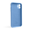 Чохол Full Silicone Case для Apple iPhone 12 cornflower (53) закрита камера (без логотипу)