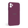 Чохол Full Silicone Case для Apple iPhone 12 plum (57) закрита камера