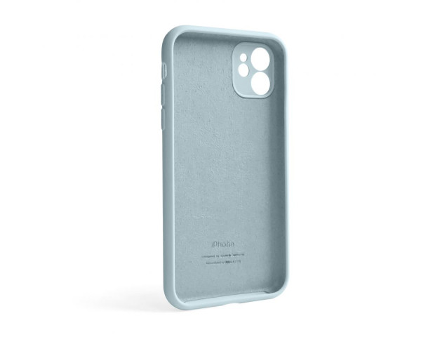 Чехол Full Silicone Case для Apple iPhone 12 sky blue (58) закрытая камера (без логотипа)