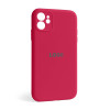 Чохол Full Silicone Case для Apple iPhone 12 pomegranate (59) закрита камера