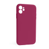 Чохол Full Silicone Case для Apple iPhone 12 pomegranate (59) закрита камера (без логотипу)