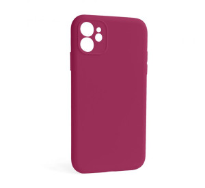 Чохол Full Silicone Case для Apple iPhone 12 pomegranate (59) закрита камера (без логотипу)