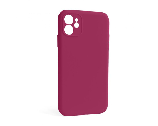 Чохол Full Silicone Case для Apple iPhone 12 pomegranate (59) закрита камера (без логотипу)