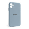 Чехол Full Silicone Case для Apple iPhone 12 sierra blue (62) закрытая камера