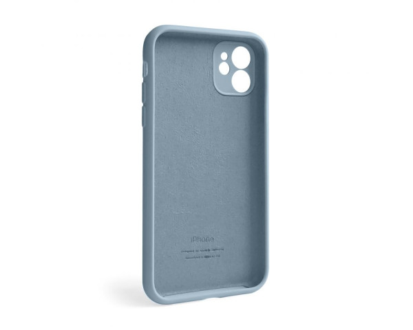 Чехол Full Silicone Case для Apple iPhone 12 sierra blue (62) закрытая камера