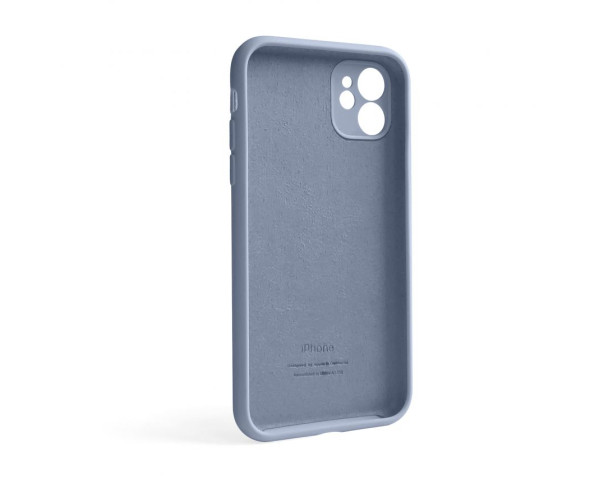 Чехол Full Silicone Case для Apple iPhone 12 sierra blue (62) закрытая камера (без логотипа)