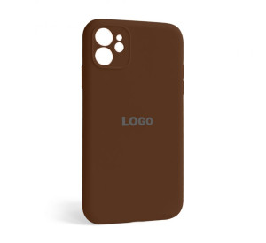 Чохол Full Silicone Case для Apple iPhone 12 dark brown (75) закрита камера